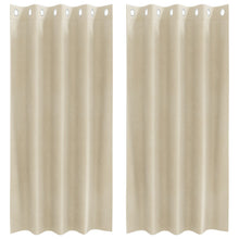 Blackout Gordijnen 2 Stuks Velours Crème 140 x 175 cm met oogjes