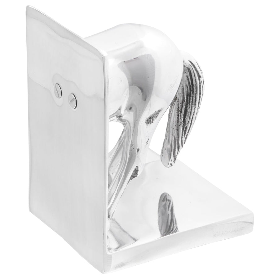 Boekensteunen 2 Stuks Zilver 11X14X25 Cm Aluminium Paard