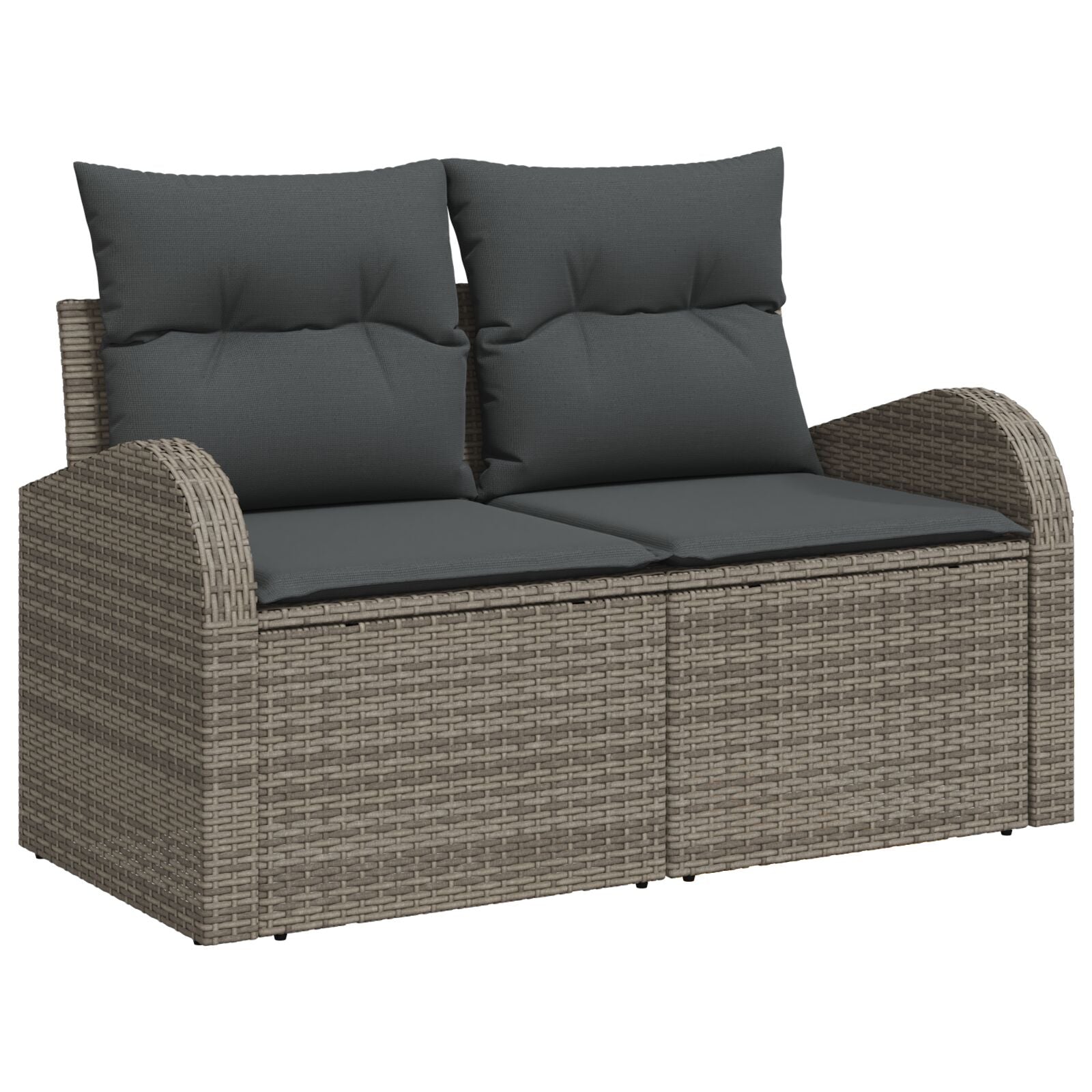 8-Delige Tuin Sofa Set Met Kussens Grijs Poly Riet