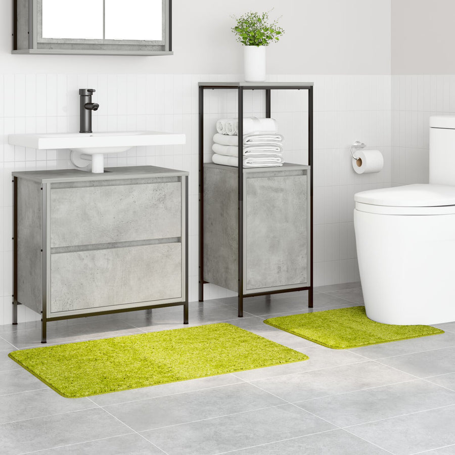 2-Delige Badmat Set Polypropeen Antislip Groen