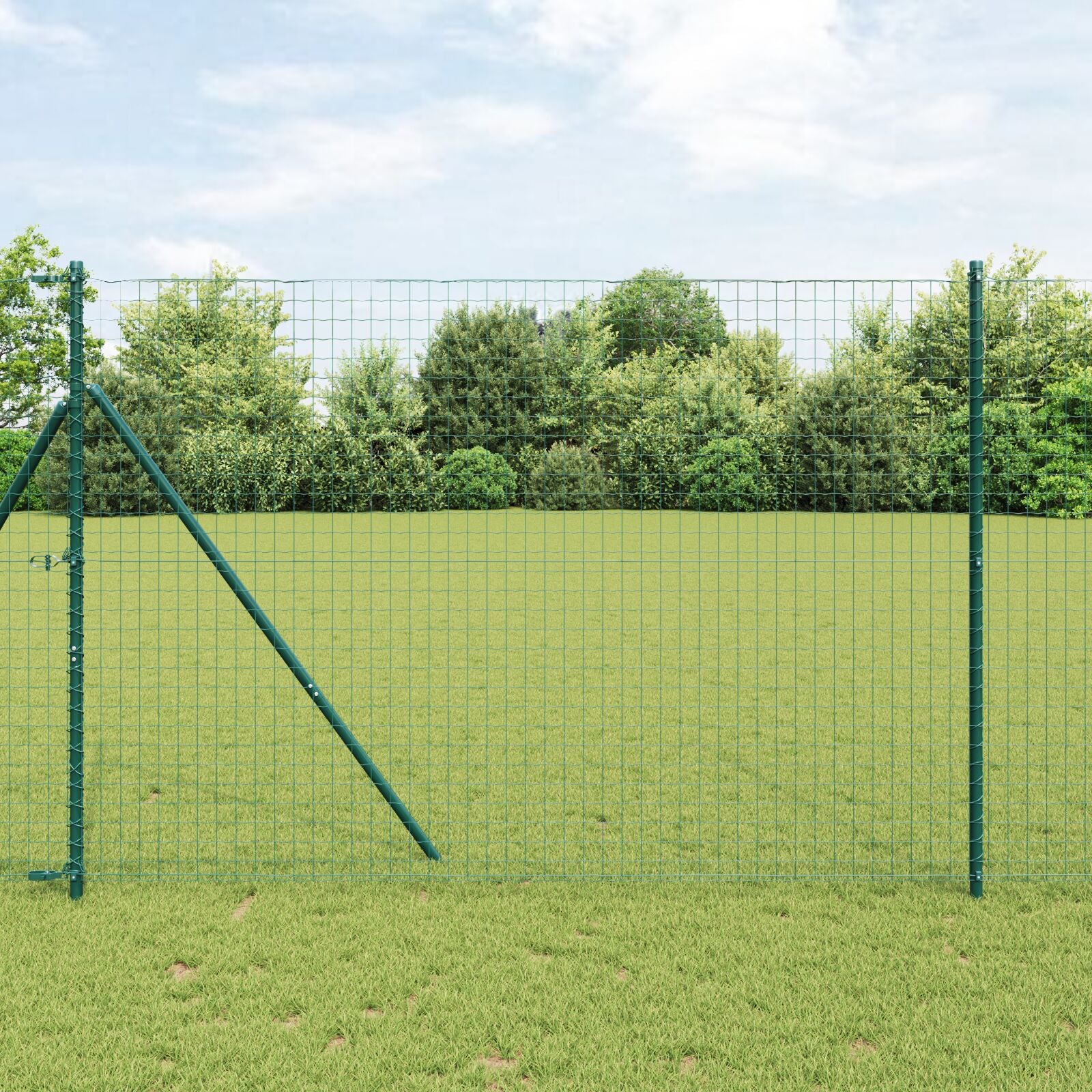 Hekpalen 52 Stuks Ø32 Mm Gegalvaniseerd Staal Groen 200 cm 52x post
