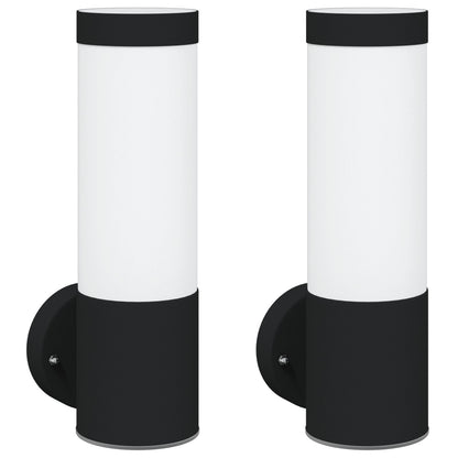 Buitenspotlichten 2 Stuks Rvs Ip44 Zwart zonder sensor