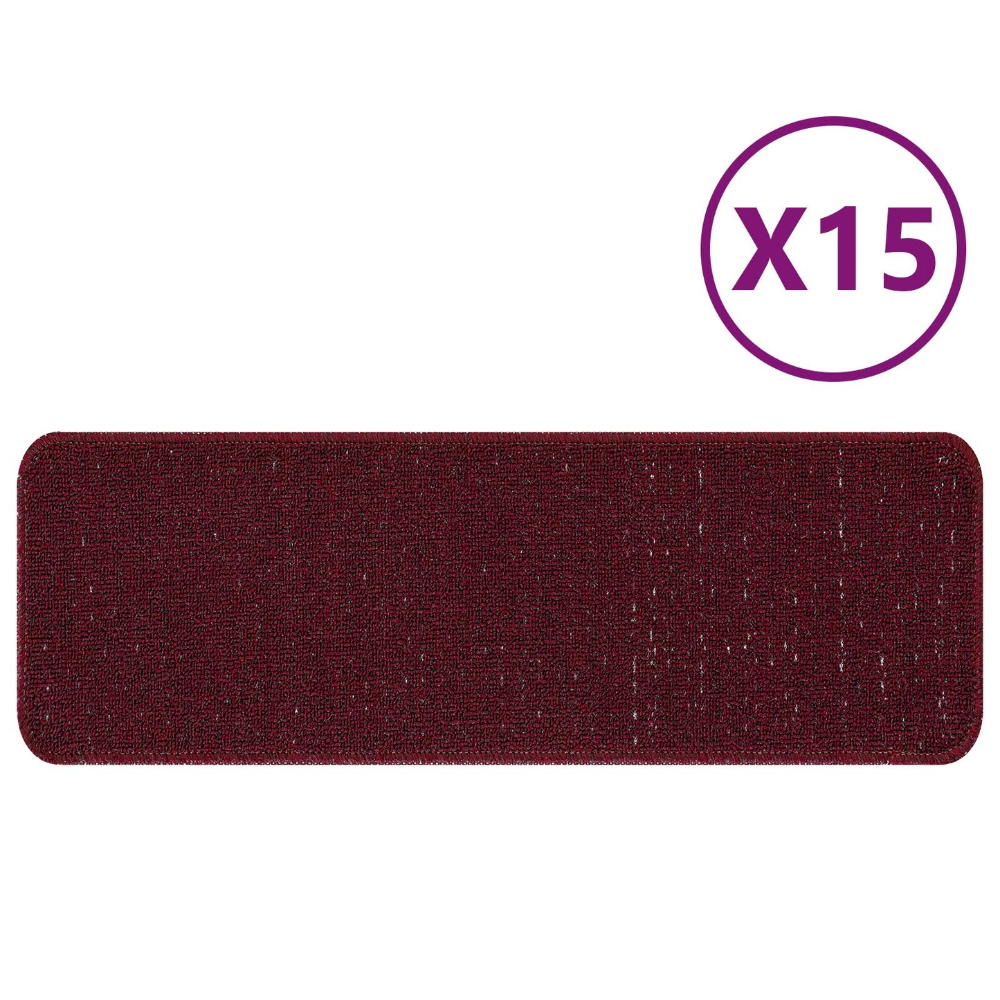 Trapmatten Met Latex Achterkant 25 x 60 cm Bordeaux