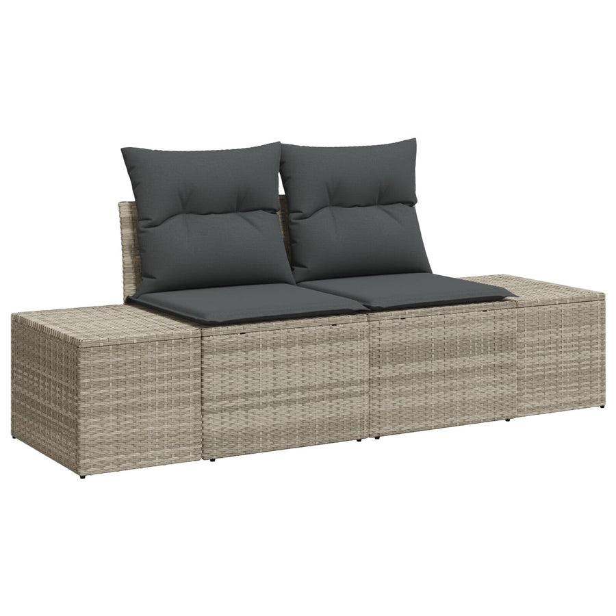 Tuin Sofa Set Set Van 8 Grijs En Natuur