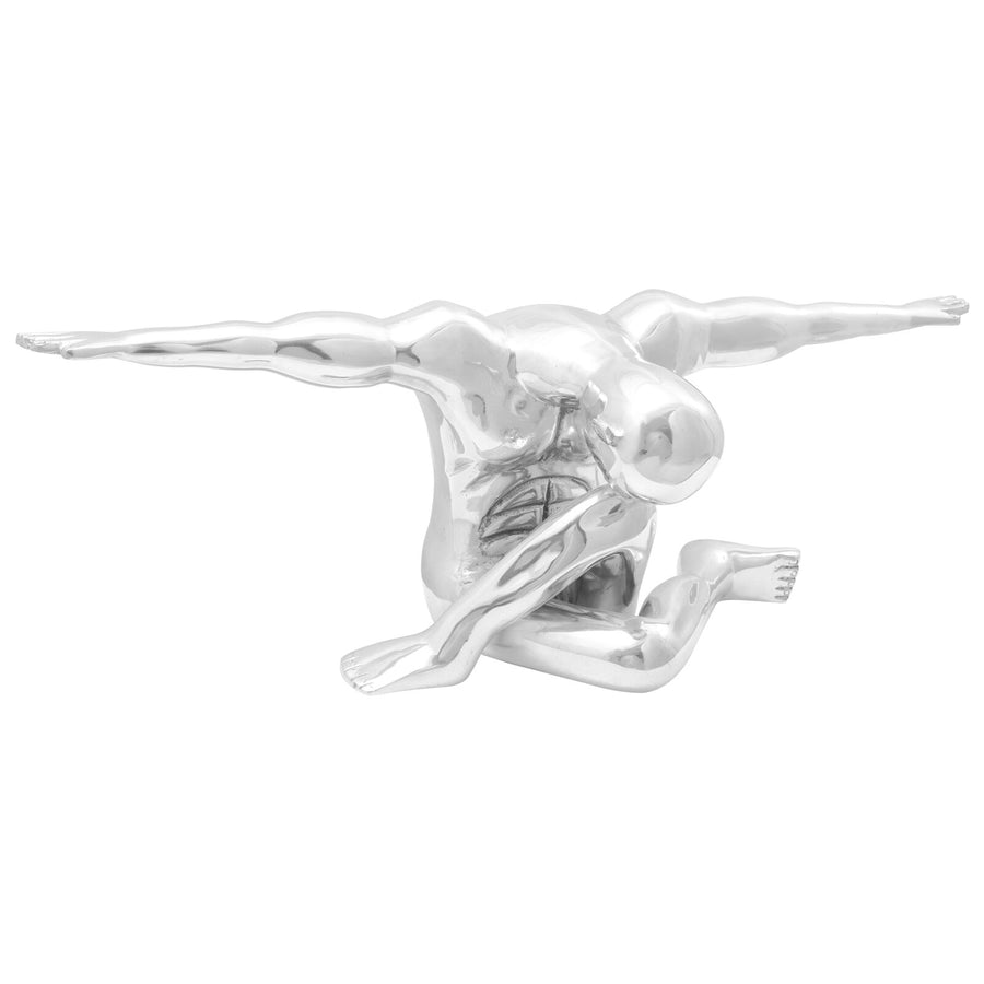 Beeldhouwwerk Zilver 91,5X32X33 Cm Aluminium Denker Grote denker