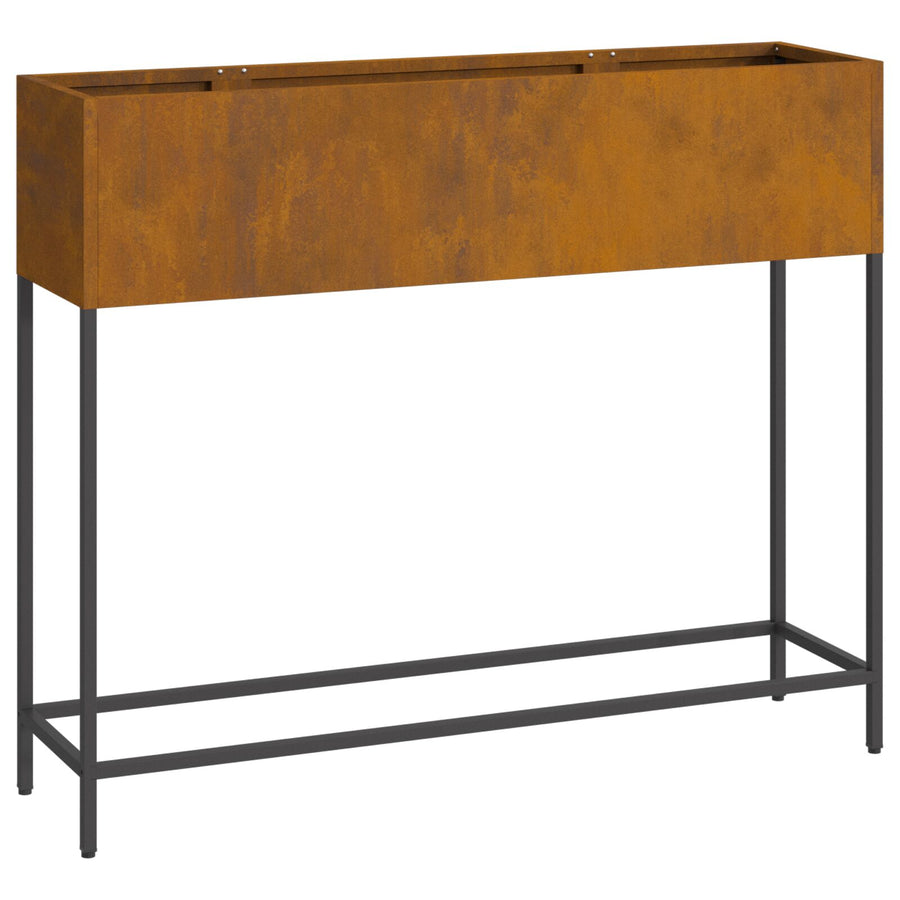 Verhoogde Tuinbak Verweerd staal 100 x 26 x 82 cm
