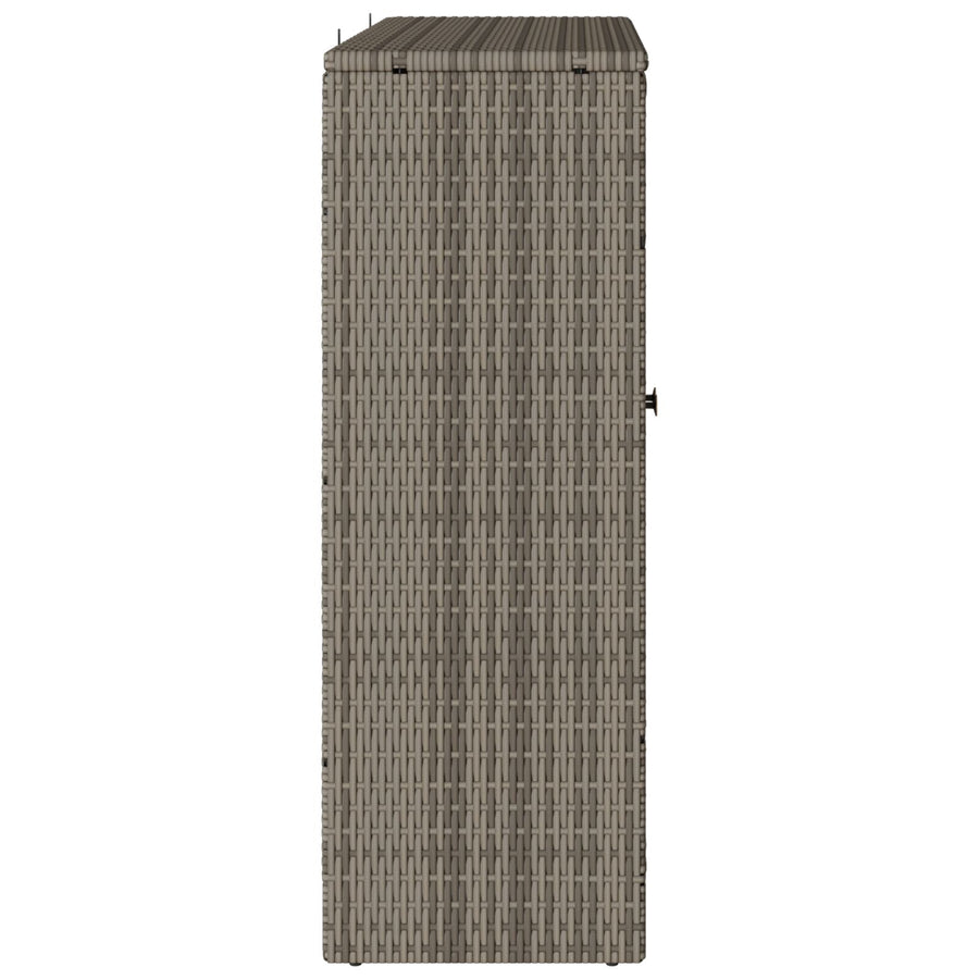 Opbergkast 100X36X102 Cm Rattan Grijs