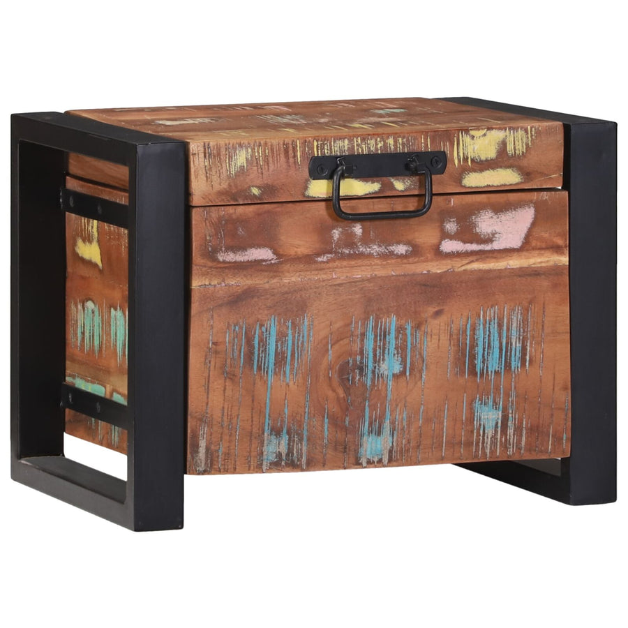 Opbergkasten 40X30X30Cm En Metaal 40 x 30 x 30 cm Massief gerecycled hout