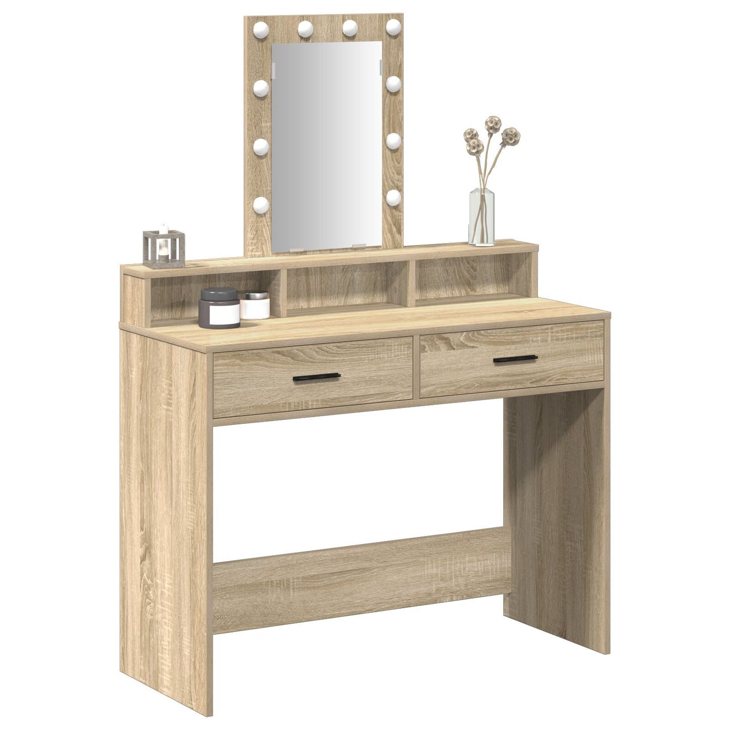 Kaptafel Met Led-Verlichting Sonoma eiken 100 x 41 x 140 cm
