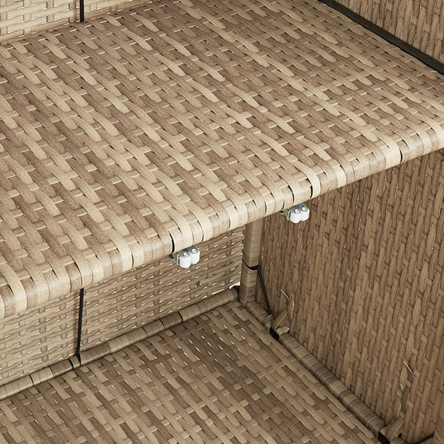 Opbergkast 100X36X102 Cm Rattan Beige