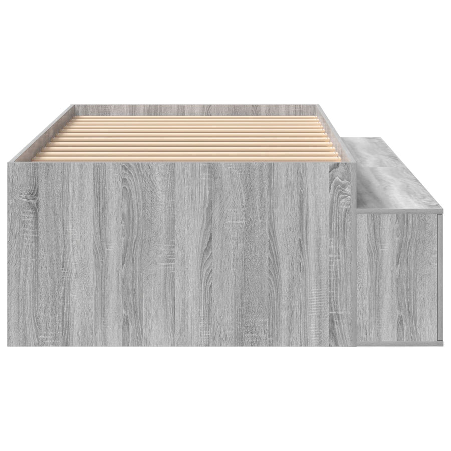 Opbergbedframe Grijs Sonoma 75X190 Cm