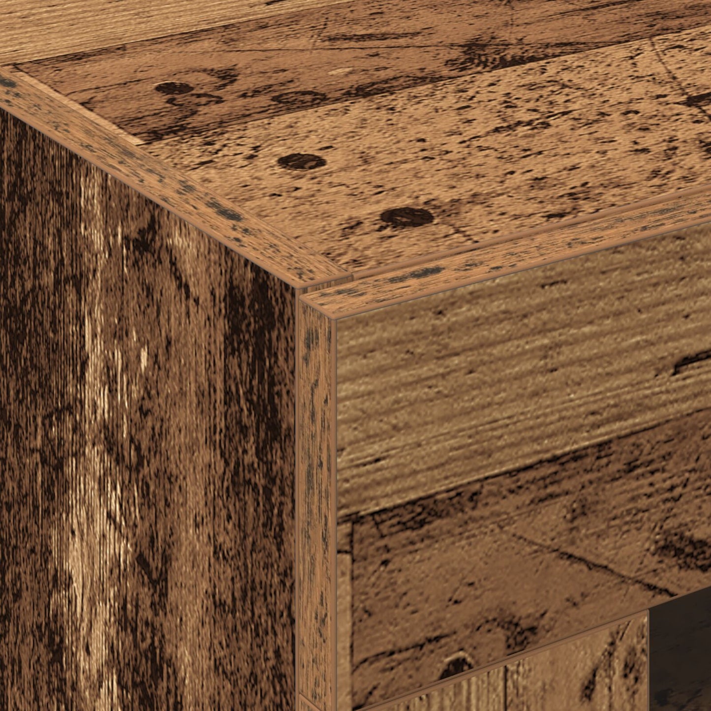 Wandkast Met Glazen Deuren Oud Hout 69,5X34X90 Cm