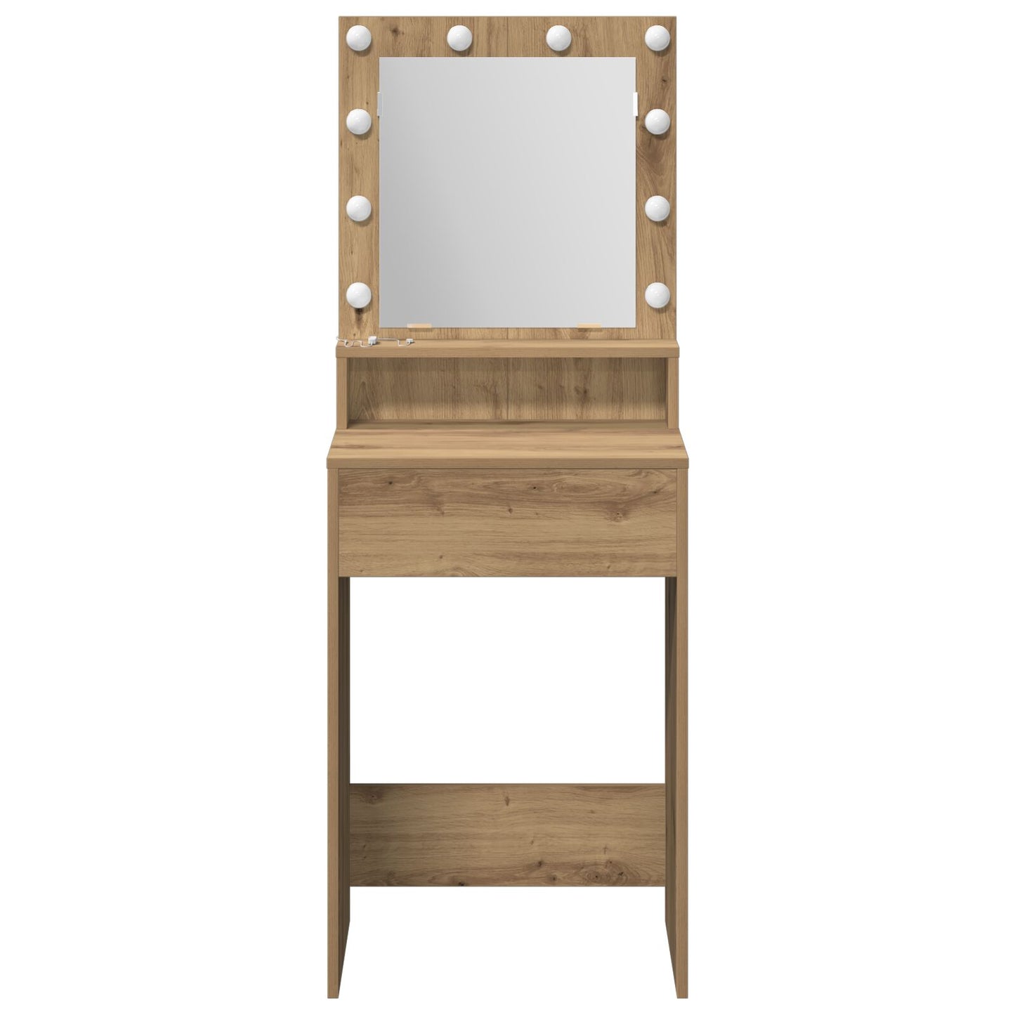 Kaptafel Met Led-Verlichting Artisan eiken 50 x 41 x 135 cm