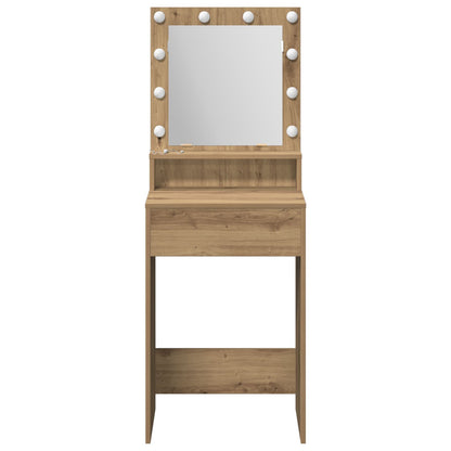 Kaptafel Met Led-Verlichting Artisan eiken 50 x 41 x 135 cm