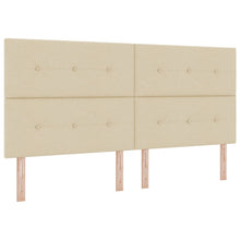 Hoofdbord Met Knopen Stof Crème 200 cm Hoog hoofdbord