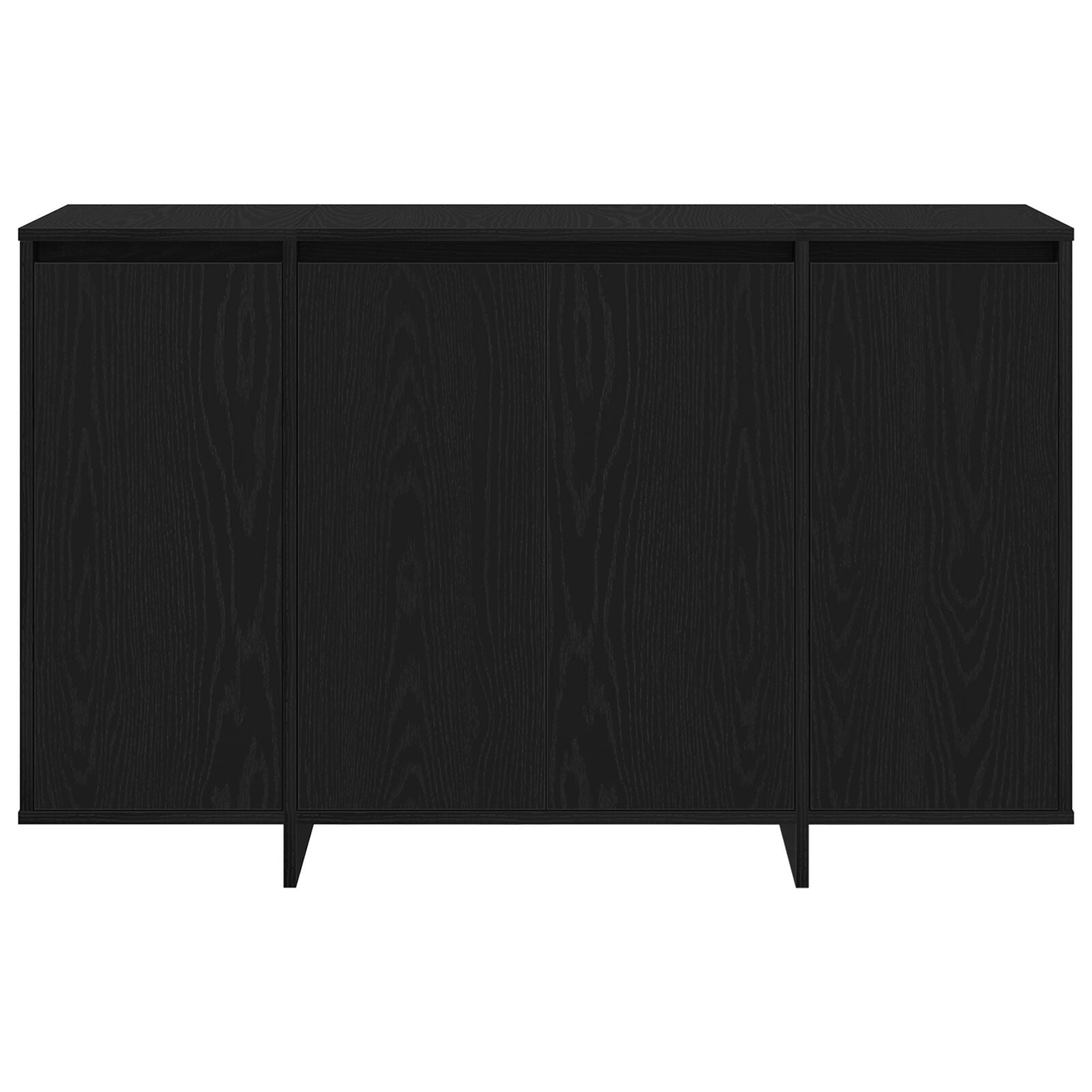 Zwart Eiken Sideboard Zwart Eiken Hout 120 X 41 X 75 Cm