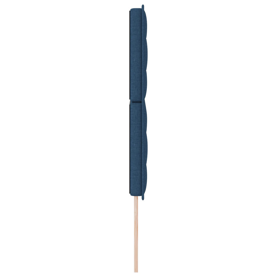 Hoofdbord Lijnen Design Blauw 140 Cm Stof
