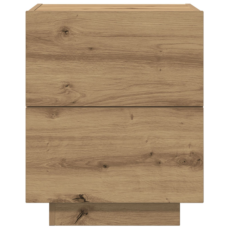 Nachtkastjes Met Led-Verlichting 2 Stuks Artisan Eiken 45X40X55 Cm