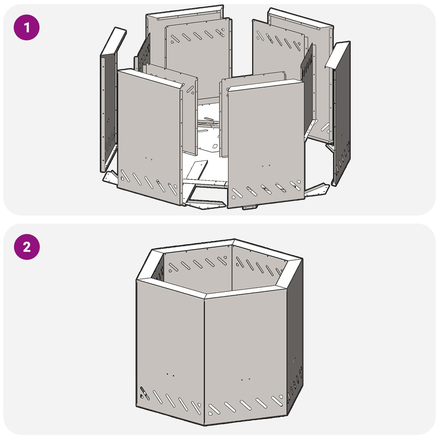 Rookloze Vuurschaal Zeshoekig Zwart Staal 58 x 58 x 51 cm Koudgewalst staal/Zwart