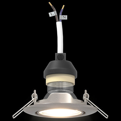 Lampen Set Van 12 Metaal 9 Cm Ingebouwde Lampen Rond Zilver
