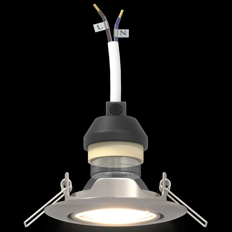 Lampen Set Van 12 Metaal 9 Cm Ingebouwde Lampen Rond Zilver