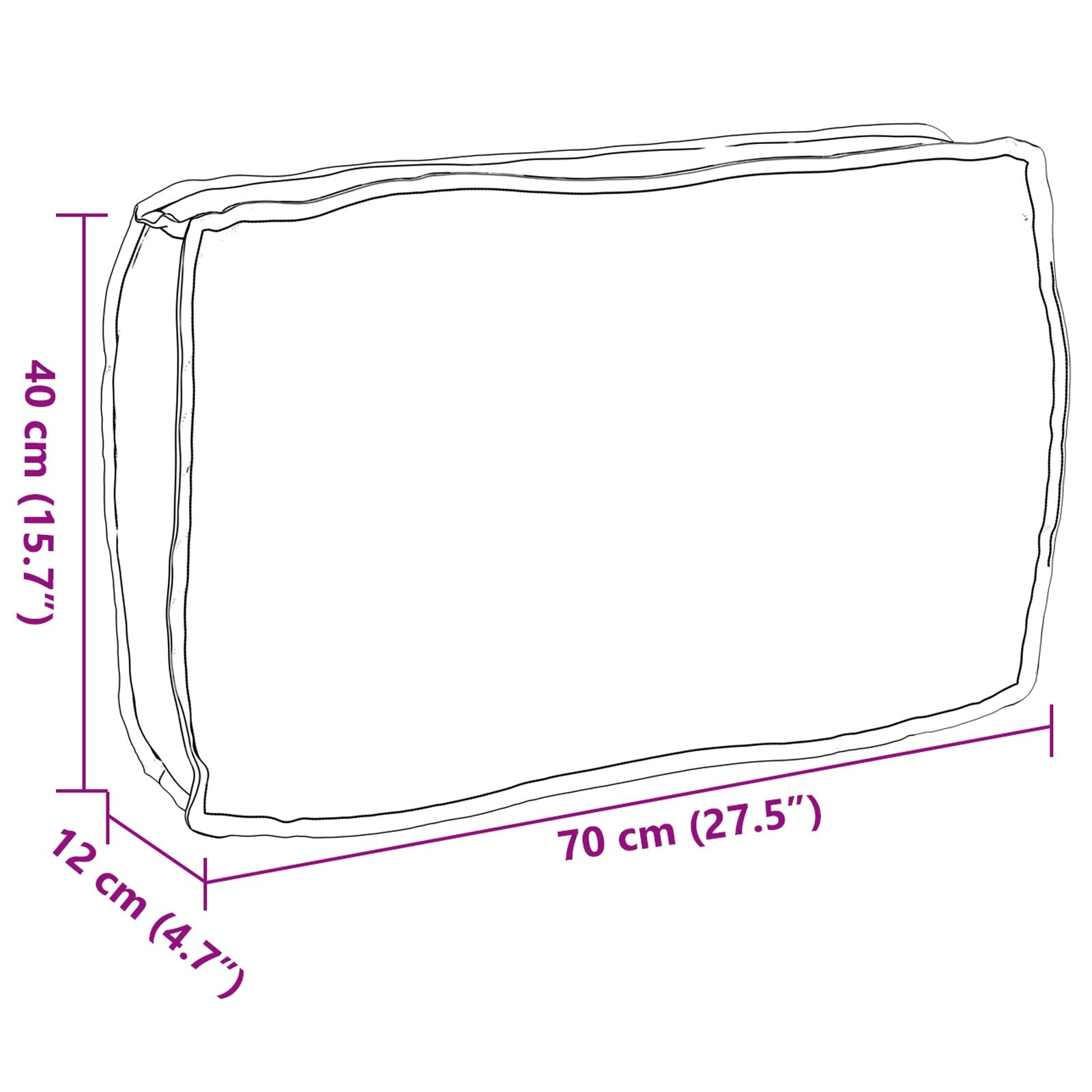 Palletkussen Voor Rugsteun 70X40X12 Cm Oxford Stof Grijs
