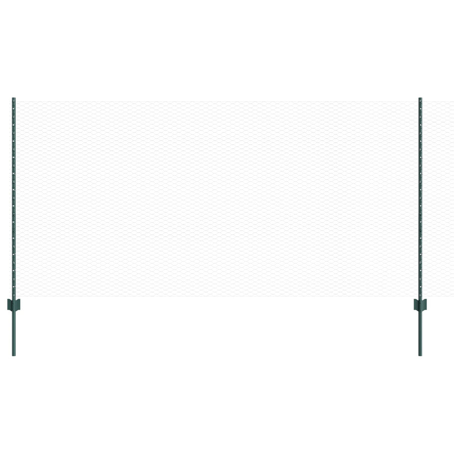 Metaal Tuinhekset Set Van 2 Groen Metaal 25 X 1,2 Meter