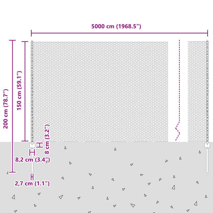 Hekpalen 11 Stuks U-Kanaal Groen 150 Cm Staal,  Hexagonaal Hek Groen 1,5X50 M Staal