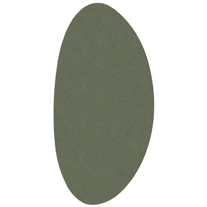 Vloerkleed 'Huarte' Korte Pool Zacht En Wasbaar Bosgroen 80 x 150 cm Ovaal-Asymmetrisch