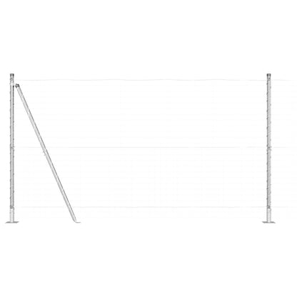 Hekpalen Set Van 104 Gehlavdiseerd Staal 3.2 X 3.2 X 78.5 Cm Gehlaviseerd Staal 150 cm 52x betonnen post