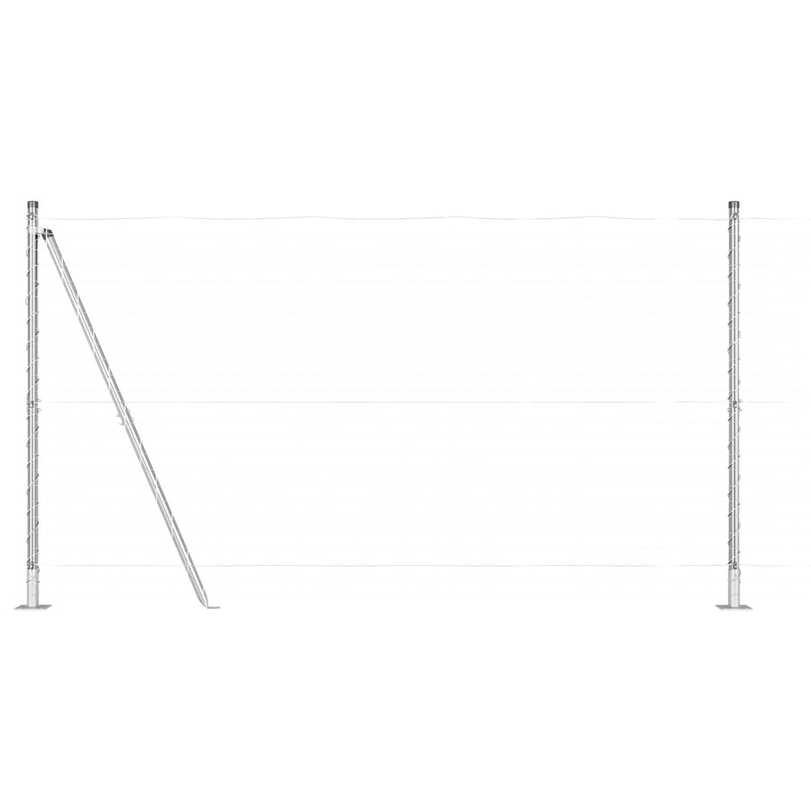 Hekpalen Set Van 104 Gehlavdiseerd Staal 3.2 X 3.2 X 78.5 Cm Gehlaviseerd Staal 150 cm 52x betonnen post