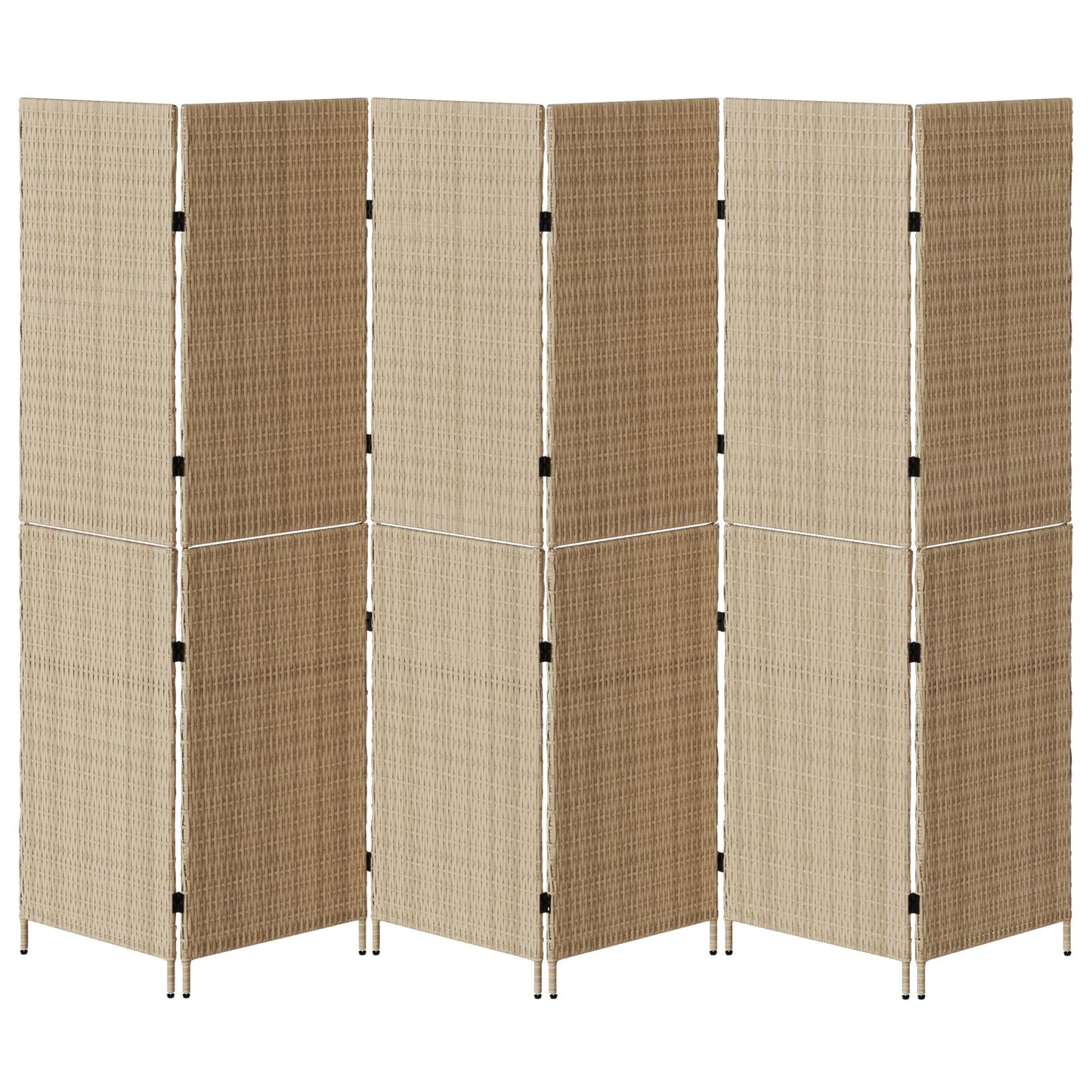 Scheidingswanden Hout Groot Opvouwbaar Kamer Scheiding 180 cm Beige 6 panelen