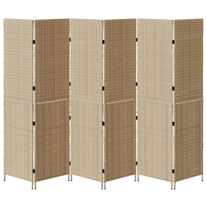 Scheidingswanden Hout Groot Opvouwbaar Kamer Scheiding 180 cm Beige 6 panelen