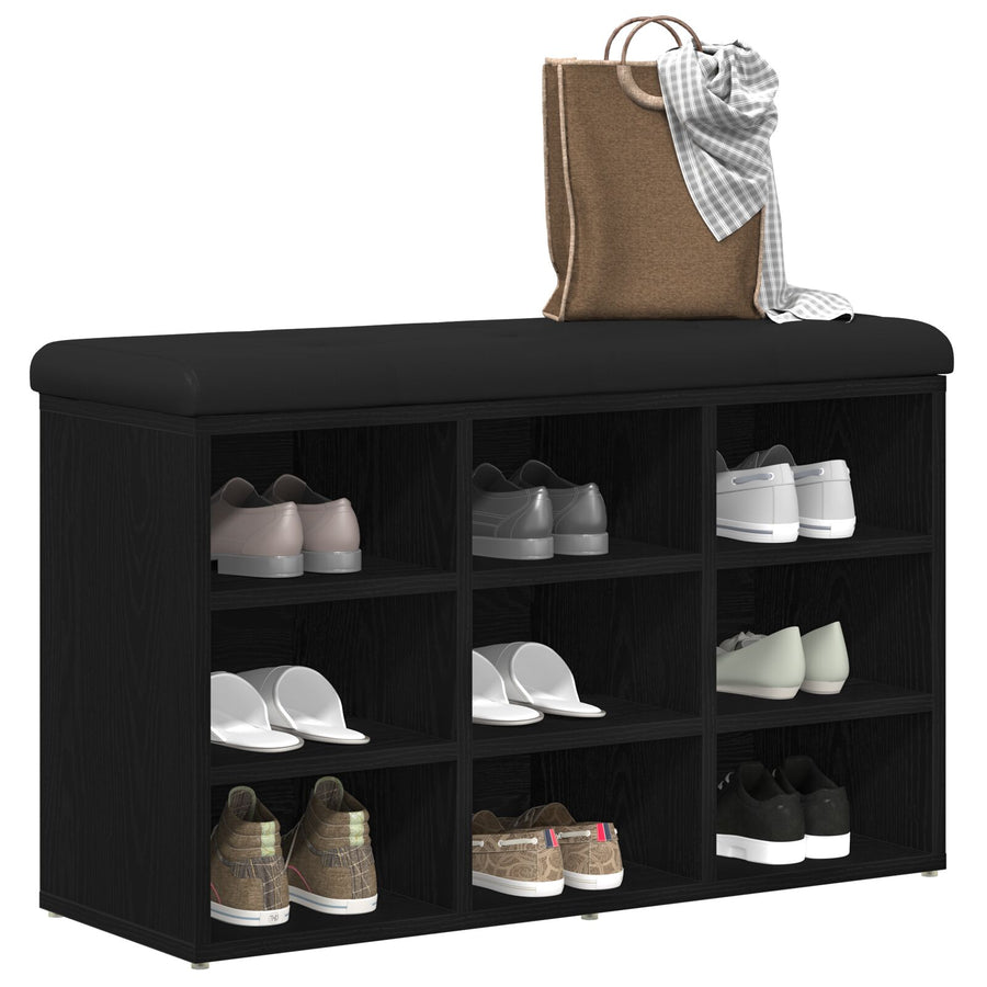 Opslagbank Engineered Wood 80 x 30 x 48 cm Zwart eiken