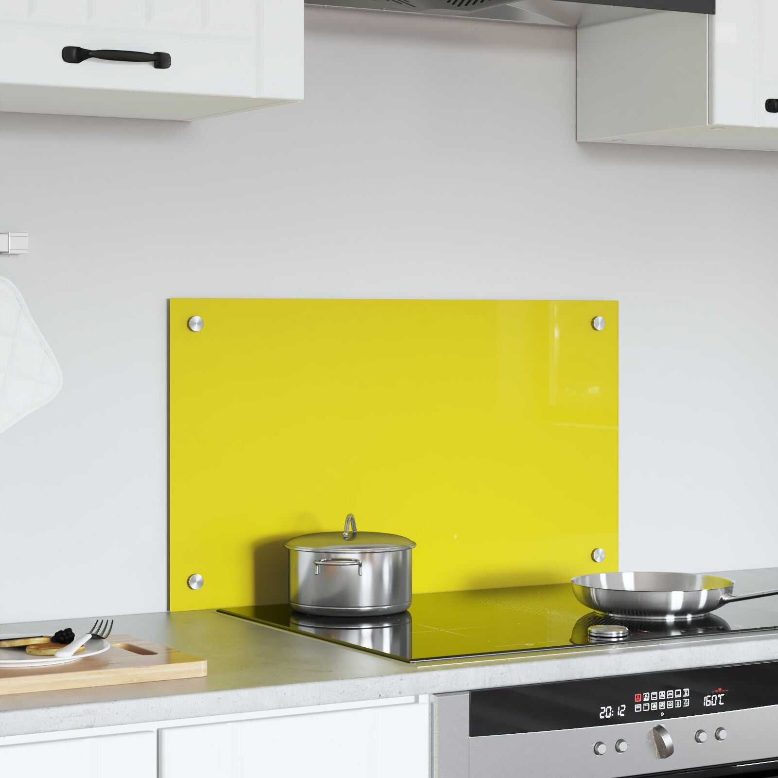 Keuken Achterwand 70X40X0,6 Cm Gelaagd Glas Geel 70 x 40 cm