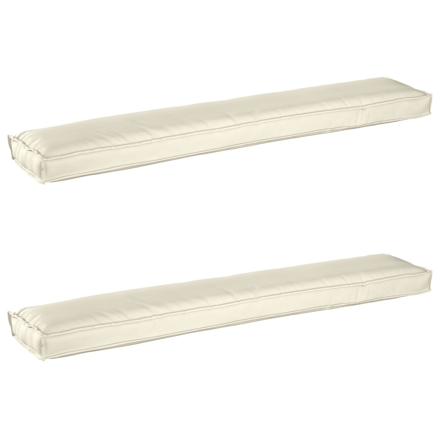Palletkussens Voor Bank 2 Stuks 200X40X8 Cm Oxford Stof Crème