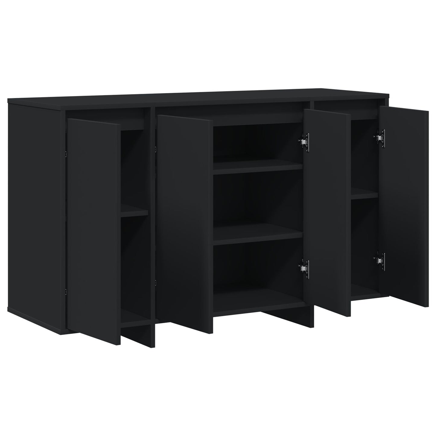 Zwart Dressoir Zwart Samengesteld Hout 120 X 41 X 75 Cm