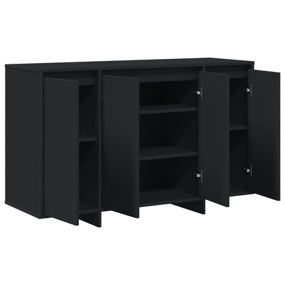 Zwart Dressoir Zwart Samengesteld Hout 120 X 41 X 75 Cm