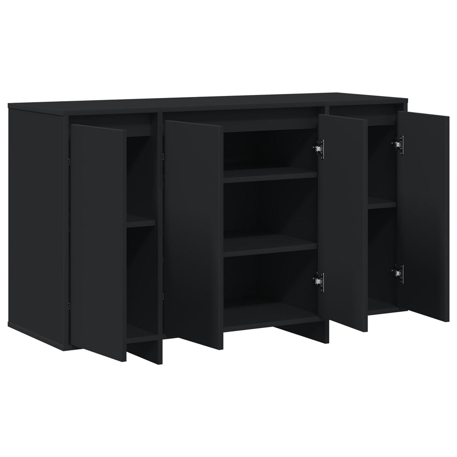 Zwart Dressoir Zwart Samengesteld Hout 120 X 41 X 75 Cm