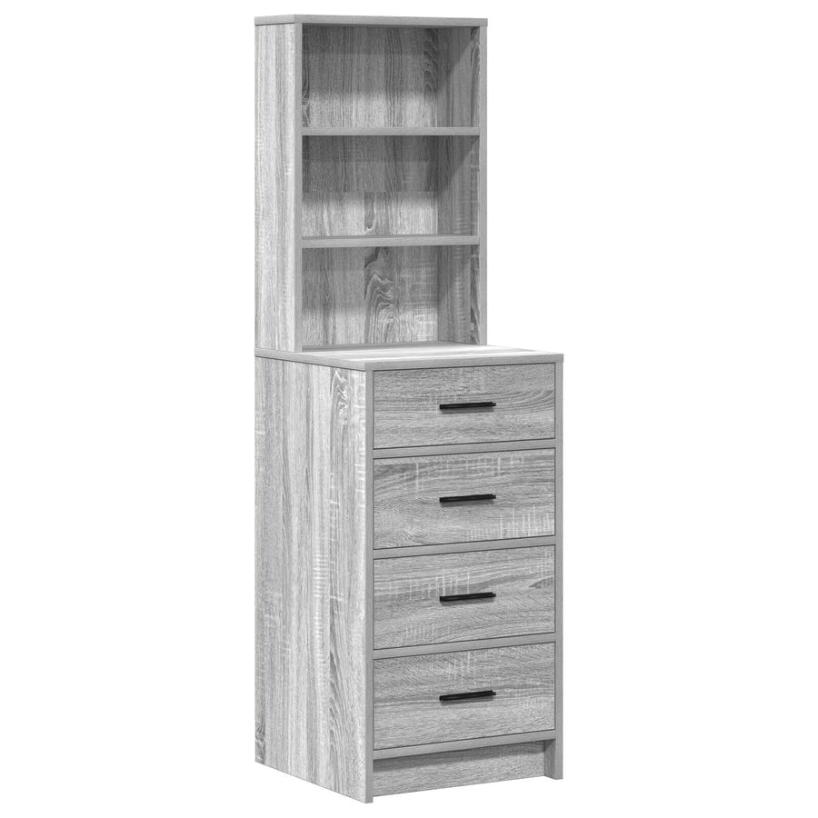 3-Delige Kaptafelset Met Led In Grijs Sonoma Hout