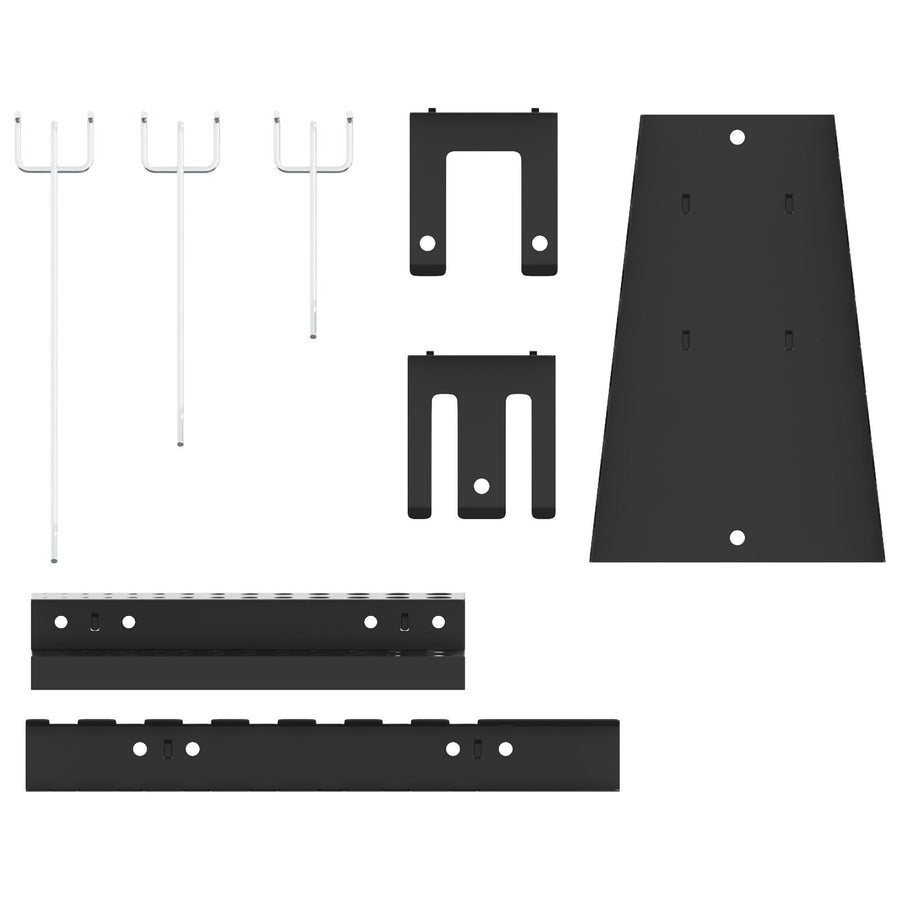 Pegboards 2 Pack Met 8 Accessoires, Grijs, 50X Staal 80 cm