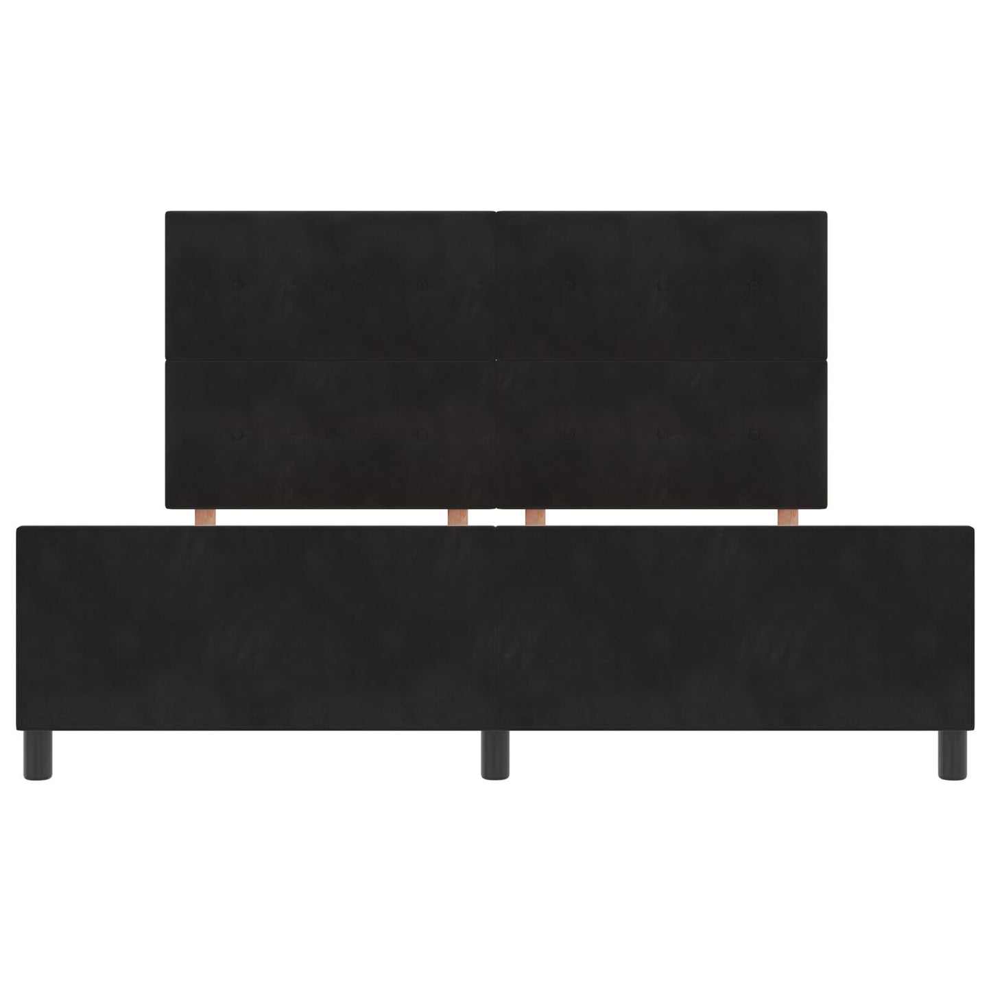 Zwarte Fluwelen Bedframe 180X200 Cm Crème