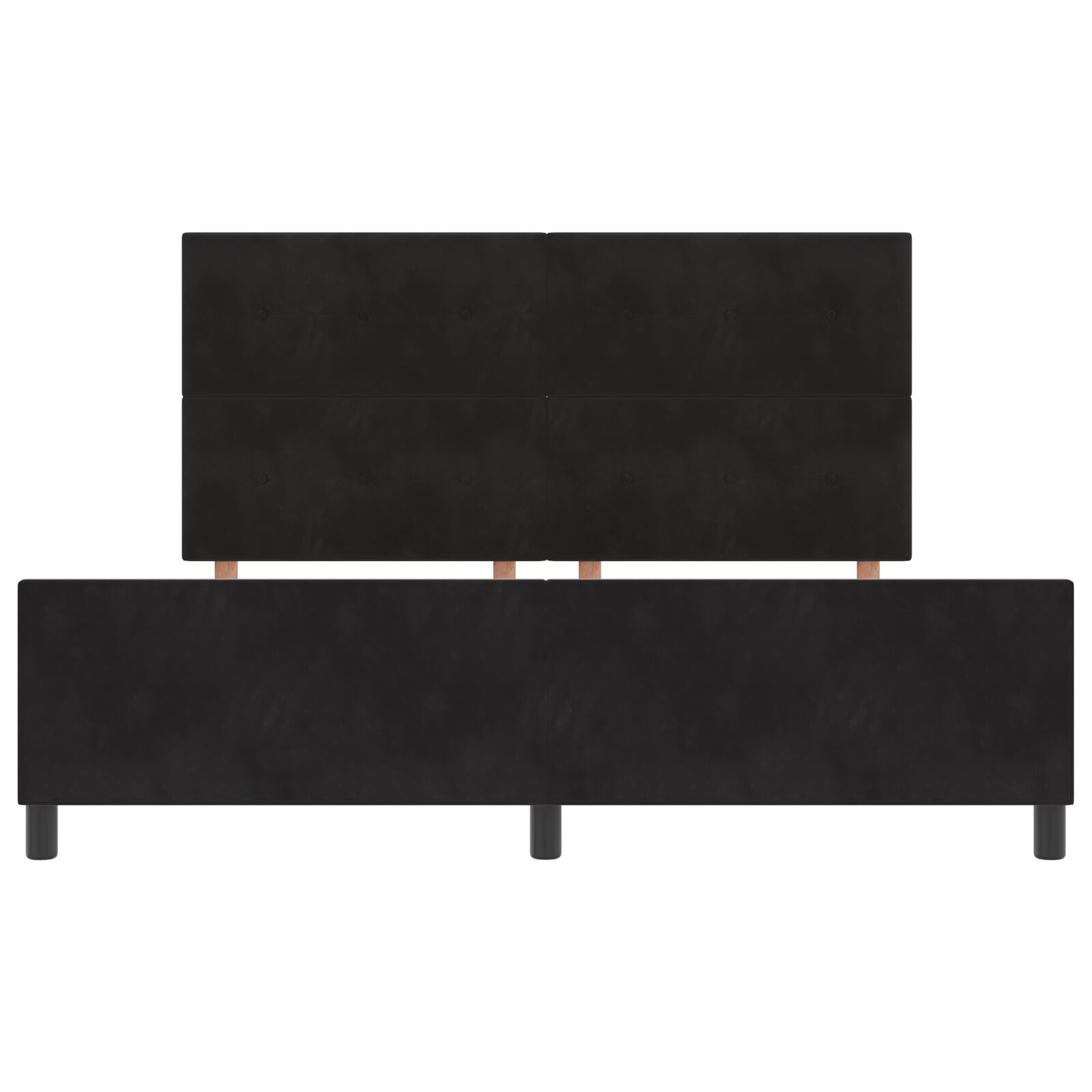 Zwarte Fluwelen Bedframe 180X200 Cm Crème