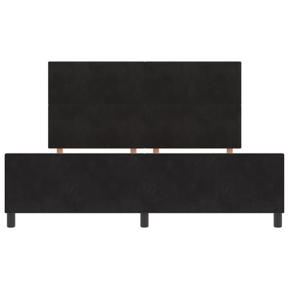 Zwarte Fluwelen Bedframe 180X200 Cm Crème