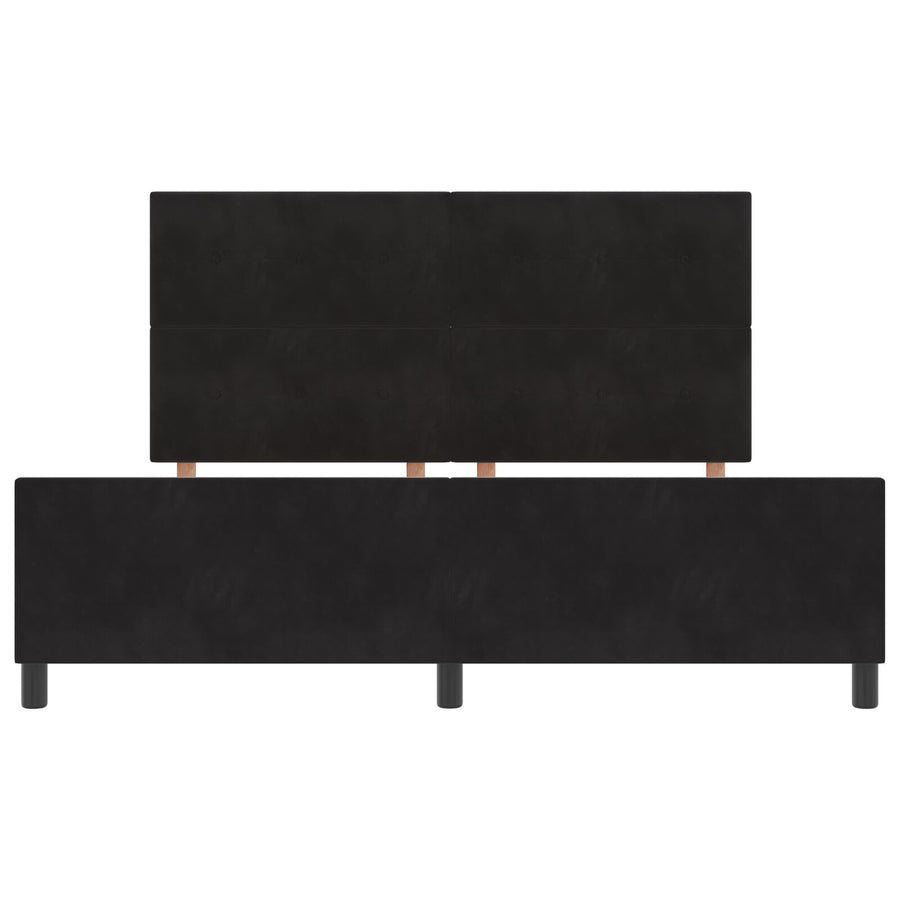 Zwarte Fluwelen Bedframe 180X200 Cm Crème