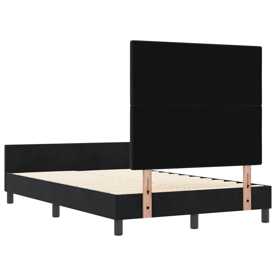 Zwarte Fluwelen Bedbodem 120X200 Cm Crème