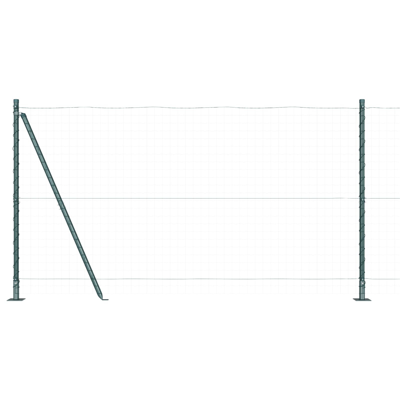 Heipalen Set Van 52 Beton, Staal 3.2 X 3.2 X 68.5 Cm Groen 130 cm 26x betonnen paal