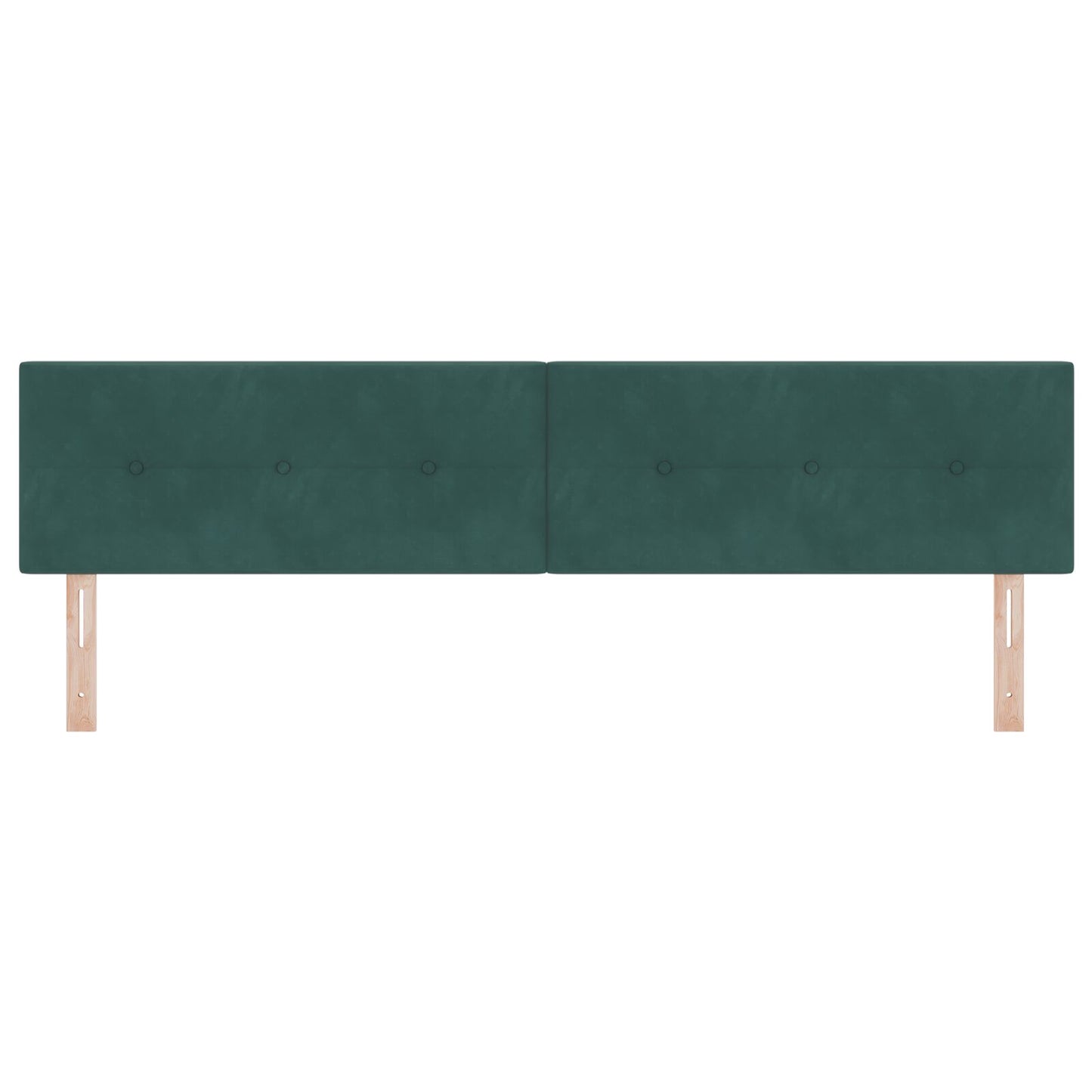 Hoofdbord Met Knopen Tufted Fluweel Donkergroen 200 cm Laag hoofdbord