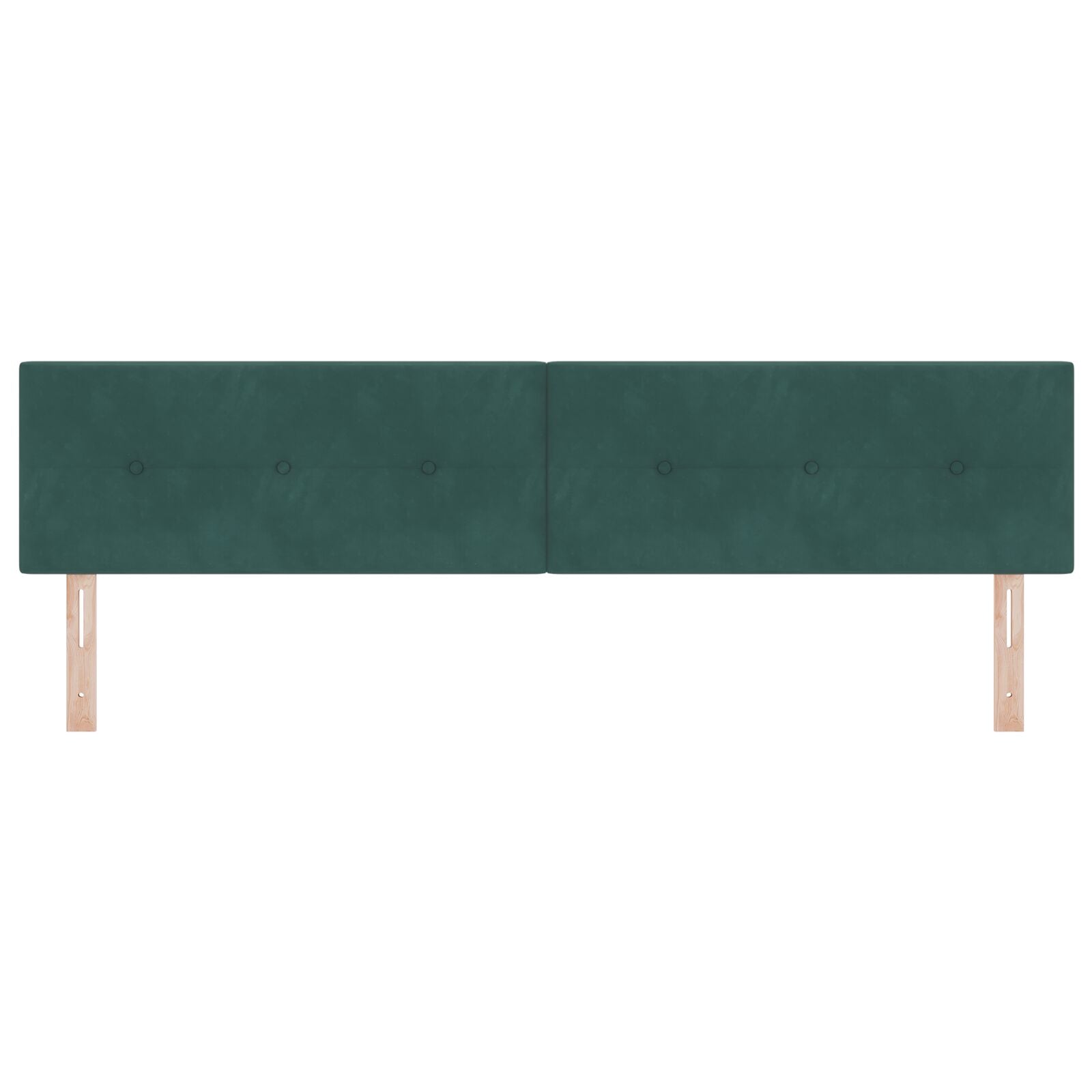 Hoofdbord Met Knopen Tufted Fluweel Donkergroen 200 cm Laag hoofdbord