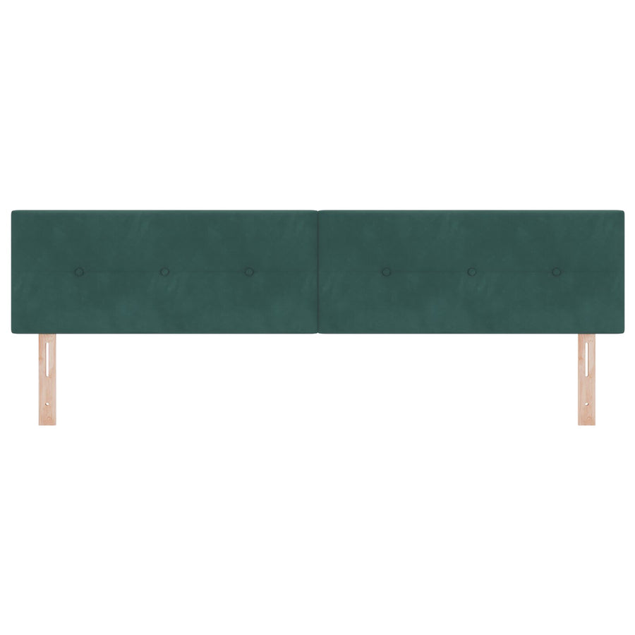 Hoofdbord Met Knopen Tufted Fluweel Donkergroen 200 cm Laag hoofdbord